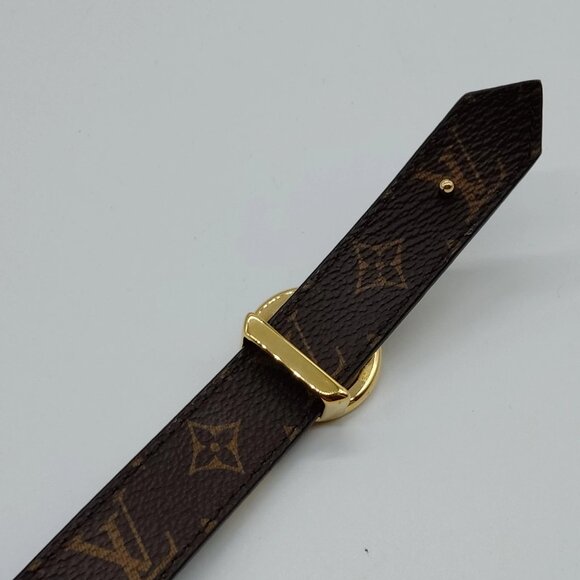 Authentic Louis Vuitton Belt M0510 Browns Black Monogram mn397-121425 - Picture 8 of 9
